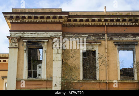 The ruins of the famous Crumlin Road courthouse in Belfast northern Ireland that is awaiting redevelopment into a 160 bedroom modern hotel