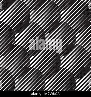 Universal repeating abstract shape in black and white Stock Vector