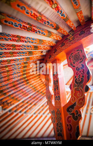 Color close up image of a yurt ceiling in Mongolia Stock Photo - Alamy