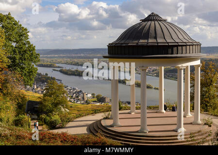 Pavillon am Niederwalddenkmal, Rüdesheim, Rheingau, Hessen, Deutschland Stock Photo