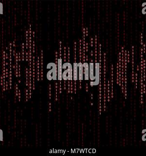 The background matrix in the form of a pulse. Red color vector illustration. Stock Vector