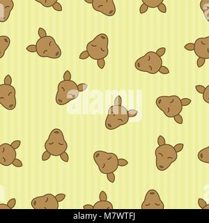 Kangaroo seamless pattern background. Textile for baby with wallaby. Vector wallaroo. Kid sleeping. Stock Vector