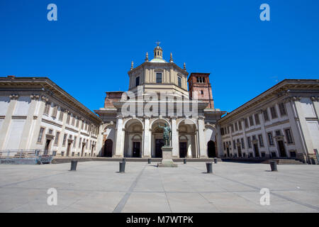 MILAN, ITALY, JUNE 7, 2017 - The Basilica of San Lorenzo Maggiore in MIlan, Italy Stock Photo