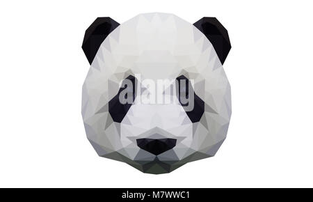 Low Poly Triangle Panda JPG 4000 x 2400 Stock Photo