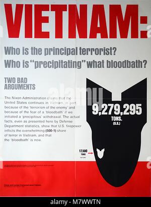 Vietnam war era leaflet, 1970. () Stock Photo