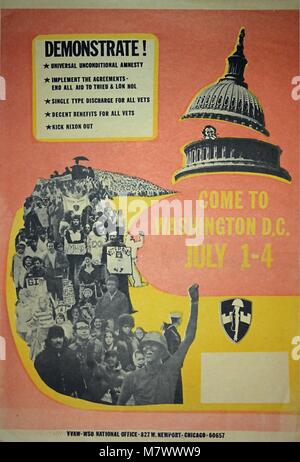 Vietnam war era leaflet, 1970. () Stock Photo