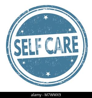 Self care grunge rubber stamp on white background, vector illustration Stock Vector