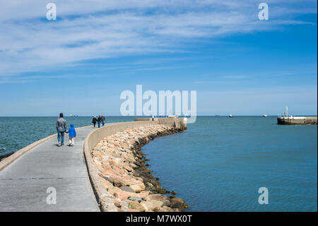 Breakwater at the ferry port in Puttgarden, Fehmarn, Baltic Sea, Schleswig-Holstein, Germany, Europe Stock Photo