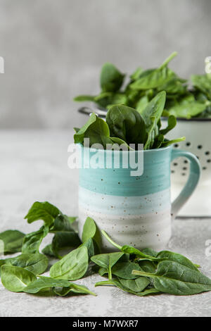Baby spinach leaves Stock Photo