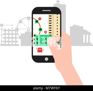 augmented reality in real world Stock Vector