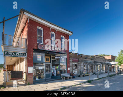 Store fronts at Wallace Street in ghost town of Virginia City, Montana, USA Stock Photo