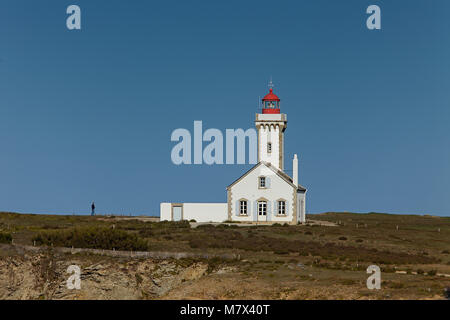 Lighthouse des Poulains Stock Photo