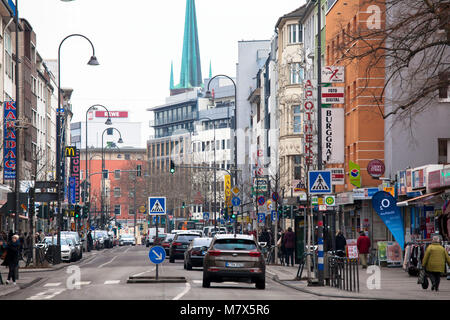 Germany, Cologne, the Frankfurter street in the district Muelheim.  Deutschland, Koeln, die Frankfurter Strasse im Stadtteil Muelheim. Stock Photo