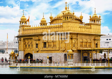 Sikh golden palace in India Stock Photo