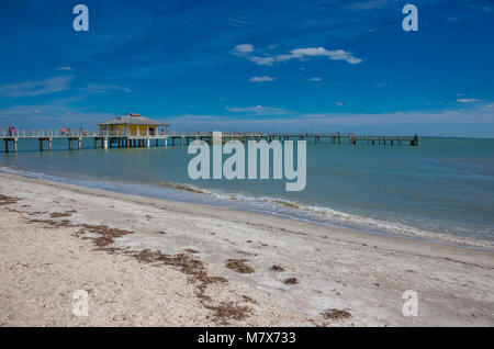 Bay Pier in Fort De Soto Park in Tierra Verde in Pinellas County Florida Stock Photo