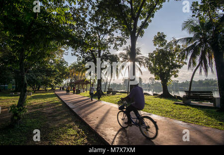 The Titiwangsa Lake Gardens is a recreational park for the public. It has a few huge lakes in the middle of the park in the middle of Kuala Lumpur. Stock Photo