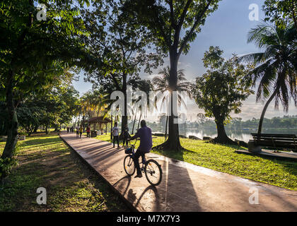 The Titiwangsa Lake Gardens is a recreational park for the public. It has a few huge lakes in the middle of the park in the middle of Kuala Lumpur. Stock Photo