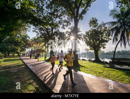 The Titiwangsa Lake Gardens is a recreational park for the public. It has a few huge lakes in the middle of the park in the middle of Kuala Lumpur. Stock Photo