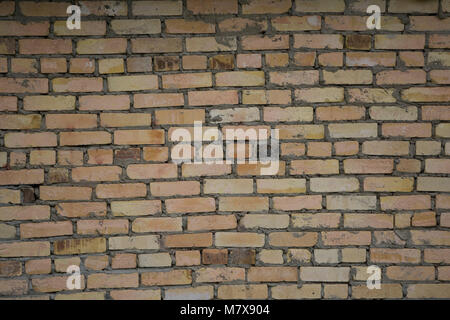 Beige brick wall texture, color background stone Stock Photo