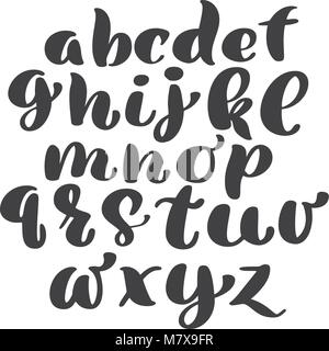 Vector Alphabet. Exclusive Custom Letters. Lettering and Custom Typography for Designs: Logo, for Poster, Invitation, etc. Handwritten brush style mod Stock Vector