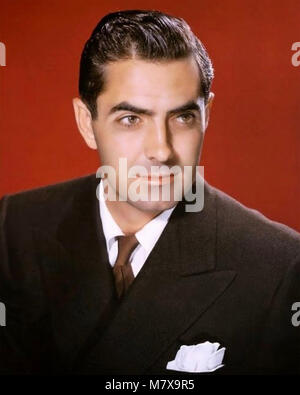 TYRONE POWER (1914-1958) American film actor about 1942