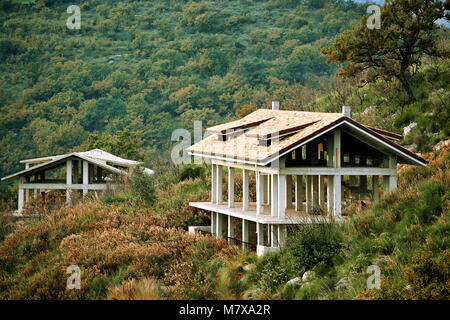 New buildings in the countryside - Italy. The energy efficiency of a building increases its value Stock Photo