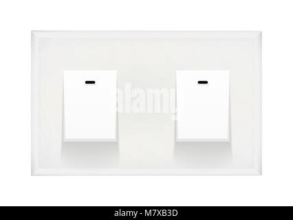 Light switch isolated on white background Stock Vector