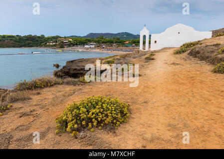 Beautiful Greek orthodox church in Agios Nikolaos, Zakynthos, Greece Stock Photo