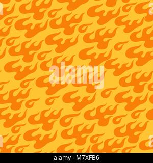 Seamless pattern with fire flames in Chinese style Stock Vector