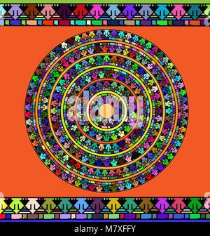 abstract many colored circle Stock Vector