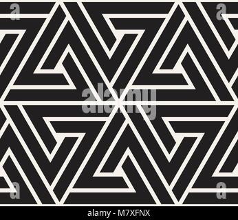 Vector seamless pattern. Modern stylish abstract texture. Repeating geometric tiling from striped elements Stock Vector