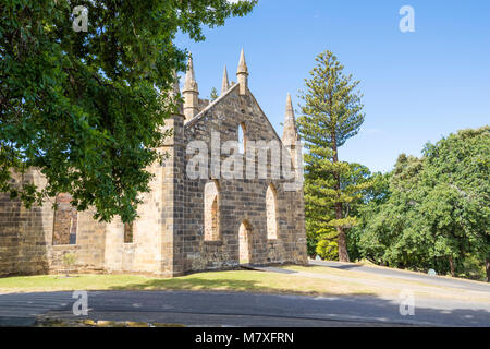 The convict church, Port Arthur, Tasmania Stock Photo