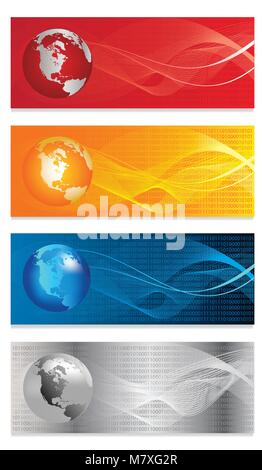 Headers width abstract  background for company style design. Stock Vector