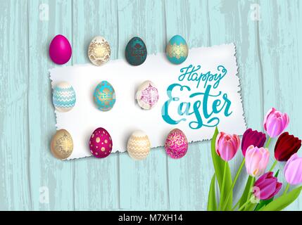 FlowesBlue Easter card Stock Vector