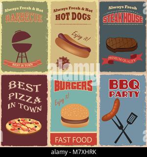 Vintage Fast Food Poster Stock Vector