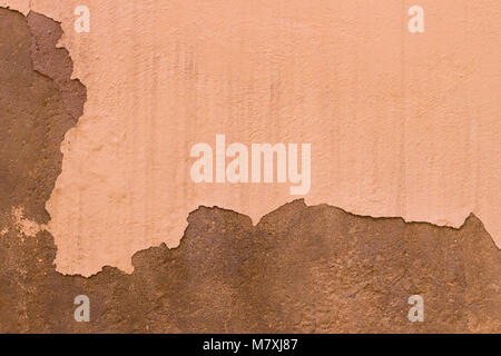 Damaged Painted Beige Brown Old Wall Background Texture Stock Photo
