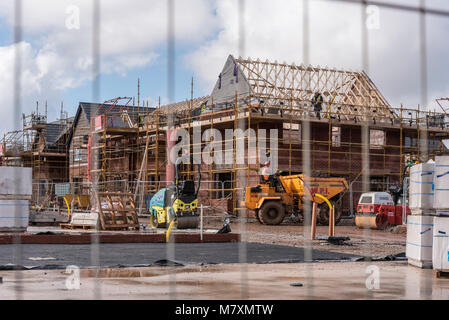 House building site.New houses Stock Photo