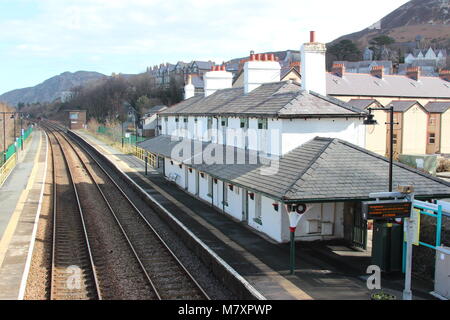 Penmeanmawr railway station, Wales Stock Photo