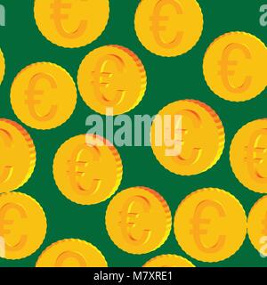 Coins with Euro Symbols Seamless Pattern Stock Vector Image & Art - Alamy