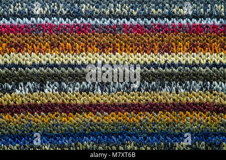 Colorful Knit Fabric Texture. Blank Background of Knitted Sweater Cloth Stock Photo