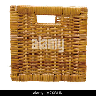 front view on rattan basket Stock Photo