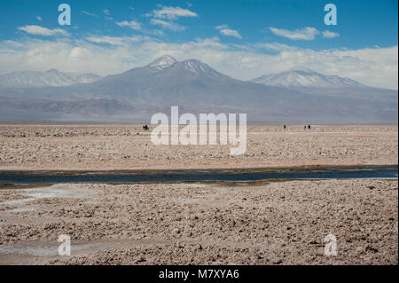 Salar de Atacama, the largest salt flat in Chile (Desert of the Atacama, Chile) – South America Stock Photo