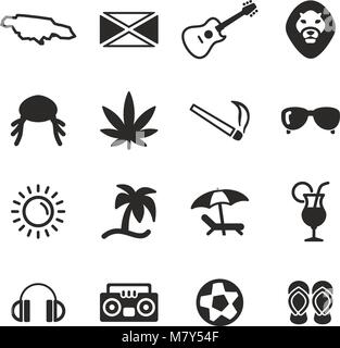 Jamaica flag - thin black vector outline wireframe isolated on white ...