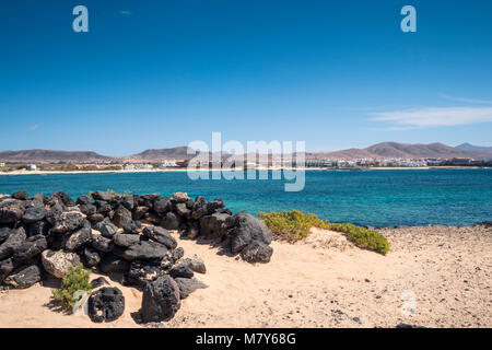 Shell Beach (Playa de la Concha) El Cotillo La Oliva Fuerteventura  Canary Islands Spain Stock Photo