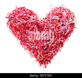 Isolated Confetti Heart Shape Streamers Stock Photo
