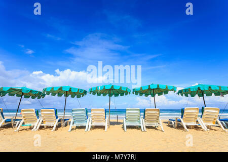 Good weather day at tropical beach, Karon beach in phuket island, Andaman sea, Thailand Stock Photo