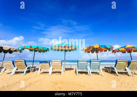 Good weather day at tropical beach, Karon beach in phuket island, Andaman sea, Thailand Stock Photo