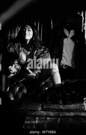 Behind the scenes of Nicole Scherzinger featuring 50 Cent 'Right There' Music Video on April 11, 2011 in Los Angeles, California. Stock Photo