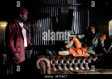 Behind the scenes of Nicole Scherzinger featuring 50 Cent 'Right There' Music Video on April 11, 2011 in Los Angeles, California. Stock Photo