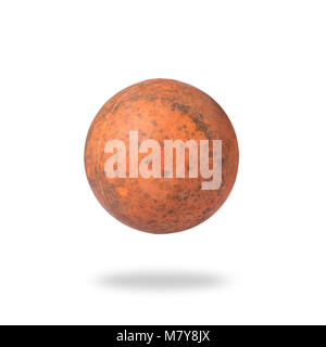 Old basketball. Studio shot and isolated on white background Stock Photo